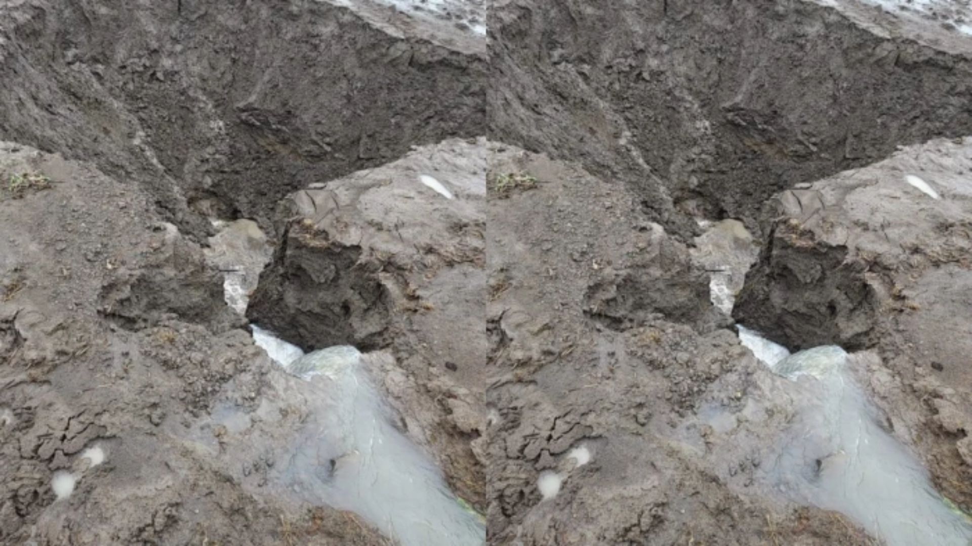 बालोद के किसान के खेत में अचानक बना विशाल गड्ढा, बढ़ते धंसाव से प्रशासन अलर्ट