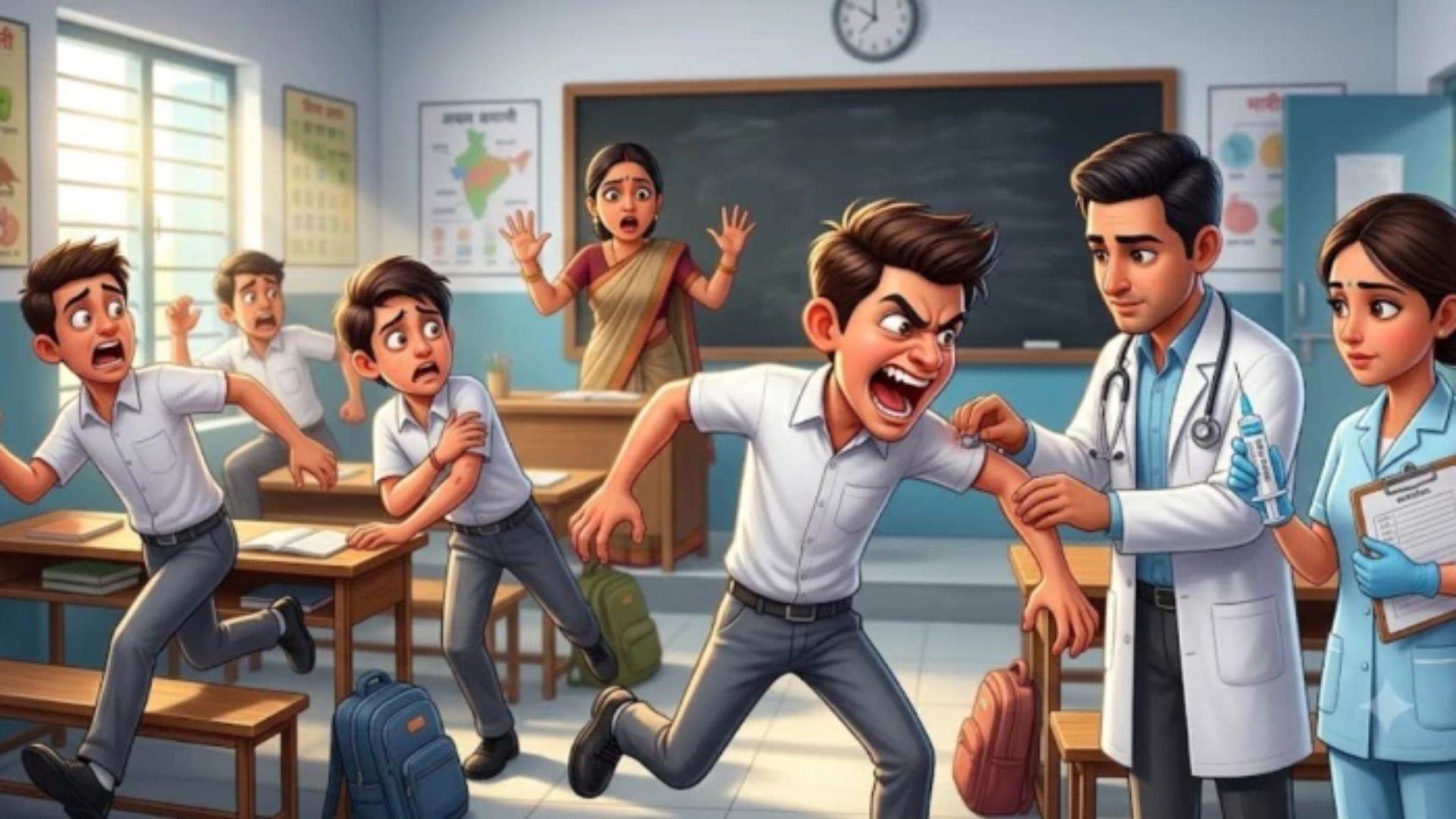 Dhamtari News: सिलौटी स्कूल में छात्र की हरकत से दहशत, डॉक्टर बोले- हाइड्रोफोबिया के लक्षण नहीं, शरारत की आशंका