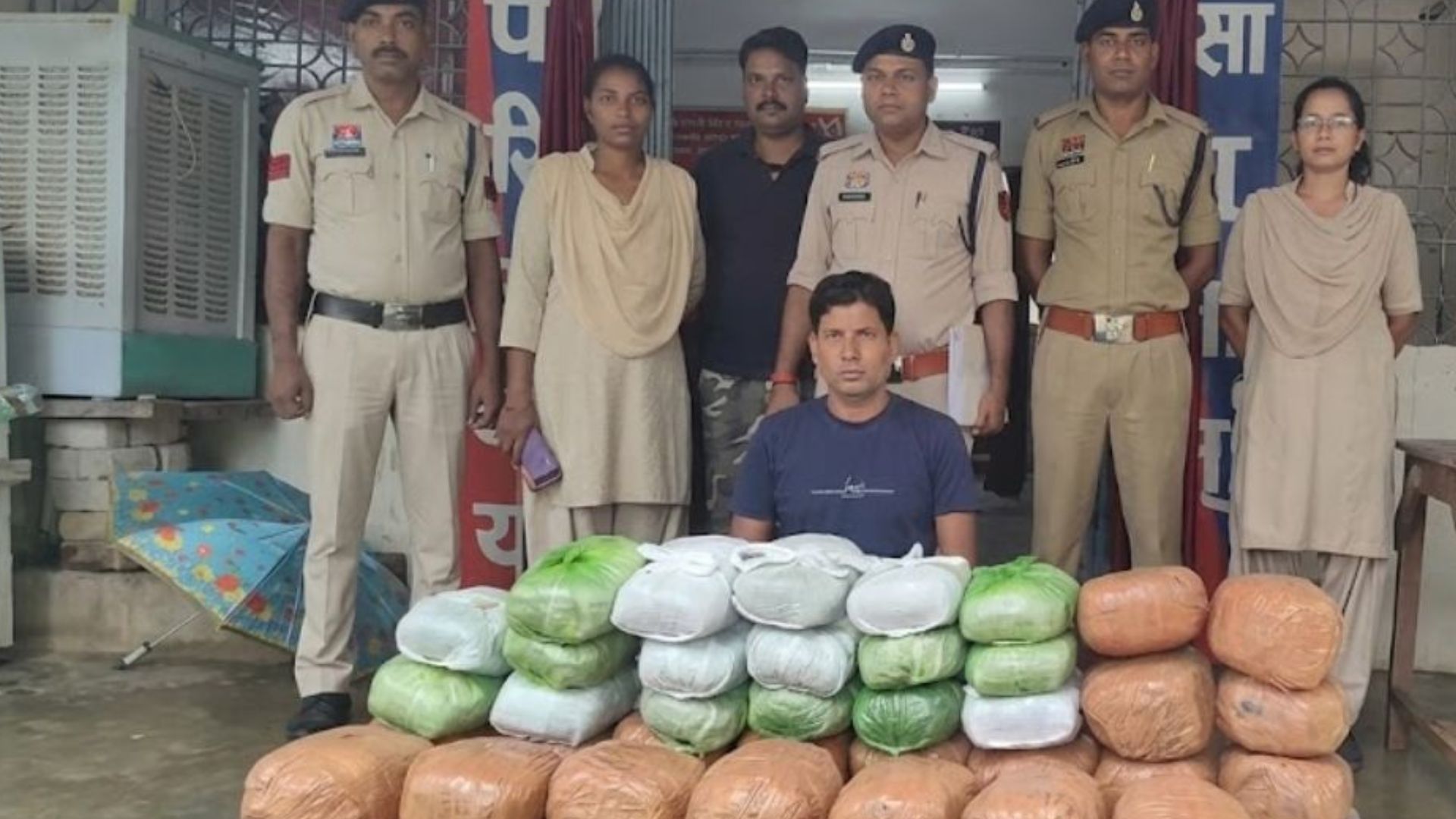 Surajpur News : 88 किलो 400 ग्राम गांजा बरामद, पुलिस ने तस्करी में इस्तेमाल बोलेरो जब्त की