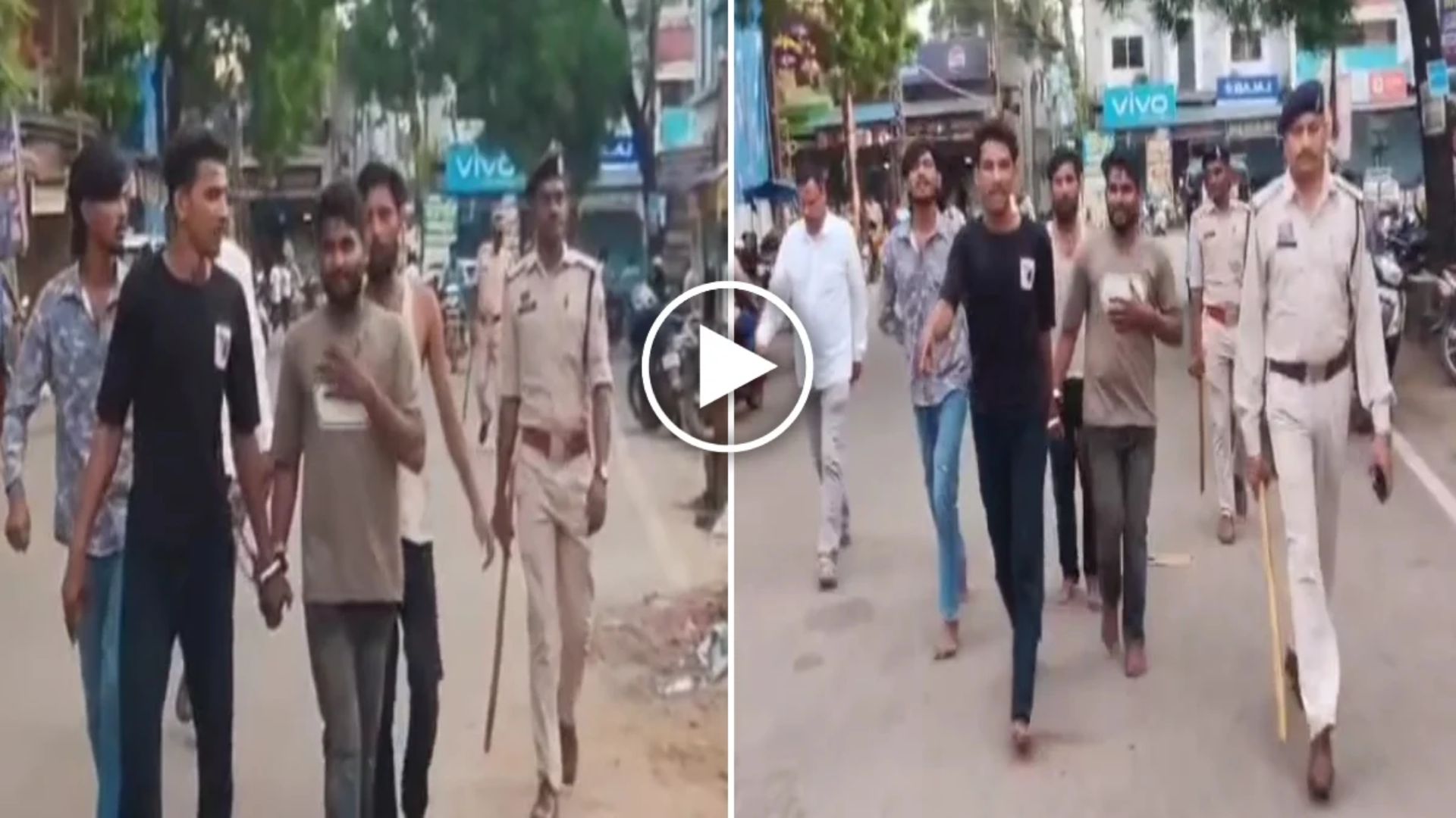 Dhamtari News: अपराध के खिलाफ पुलिस की सख्ती, चार आरोपियों से लगवाए गए नारे