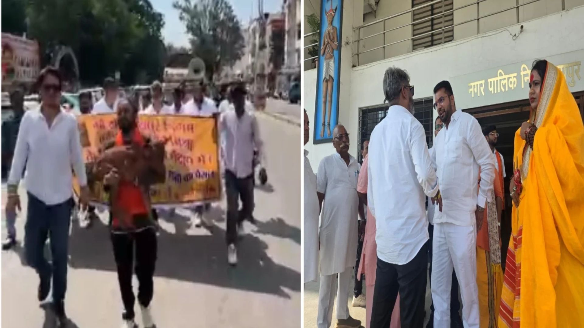 Raipur News: गौठानों में मवेशियों की मौत और सड़कों पर सुरक्षा का मुद्दा उठा, गौ रक्षा के लिए प्रदर्शन