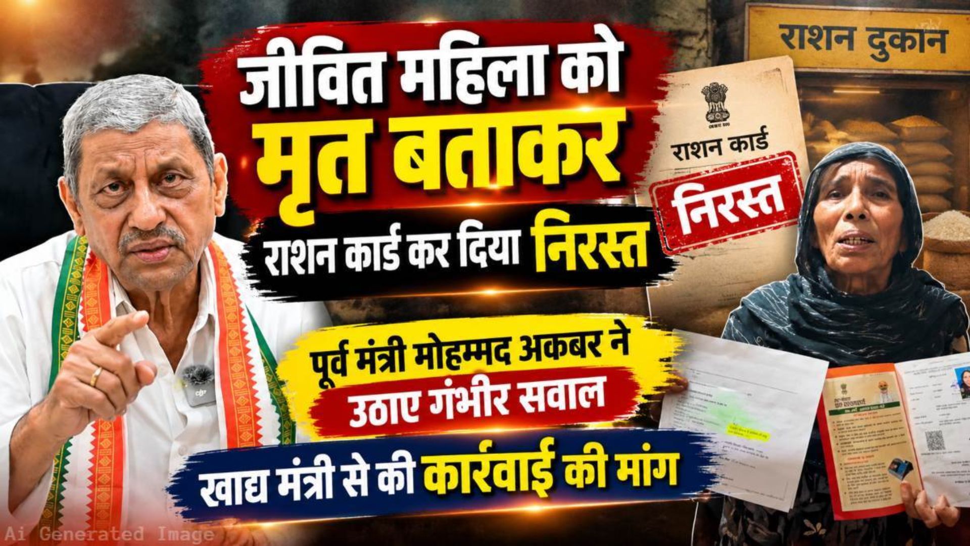 Kawardha News: साकरा बानो का राशन कार्ड निरस्त होने पर उठे सवाल, मोहम्मद अकबर बोले- जिम्मेदारों की पहचान कर कराई जाए निष्पक्ष जांच